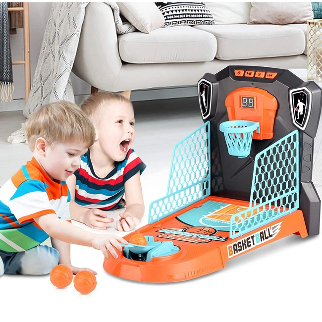 Desktop Table Basketball Games Set Move Basket Fun Sports Novelty Toy Amusing Basketball Shooting Ball Desktop Game with Light and Sound