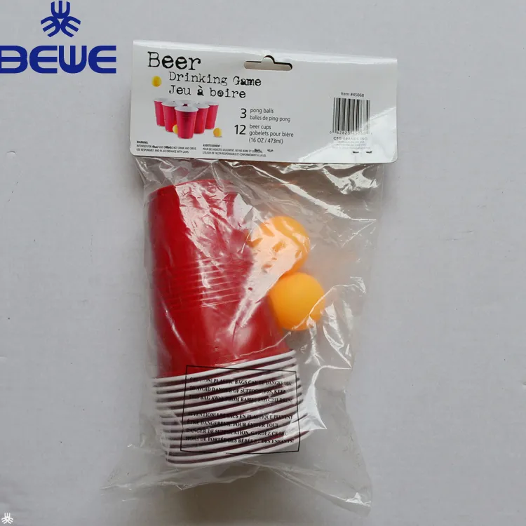 Забавный индивидуальный набор из 12 чашек с 3 шариками для пива и пинг-понга